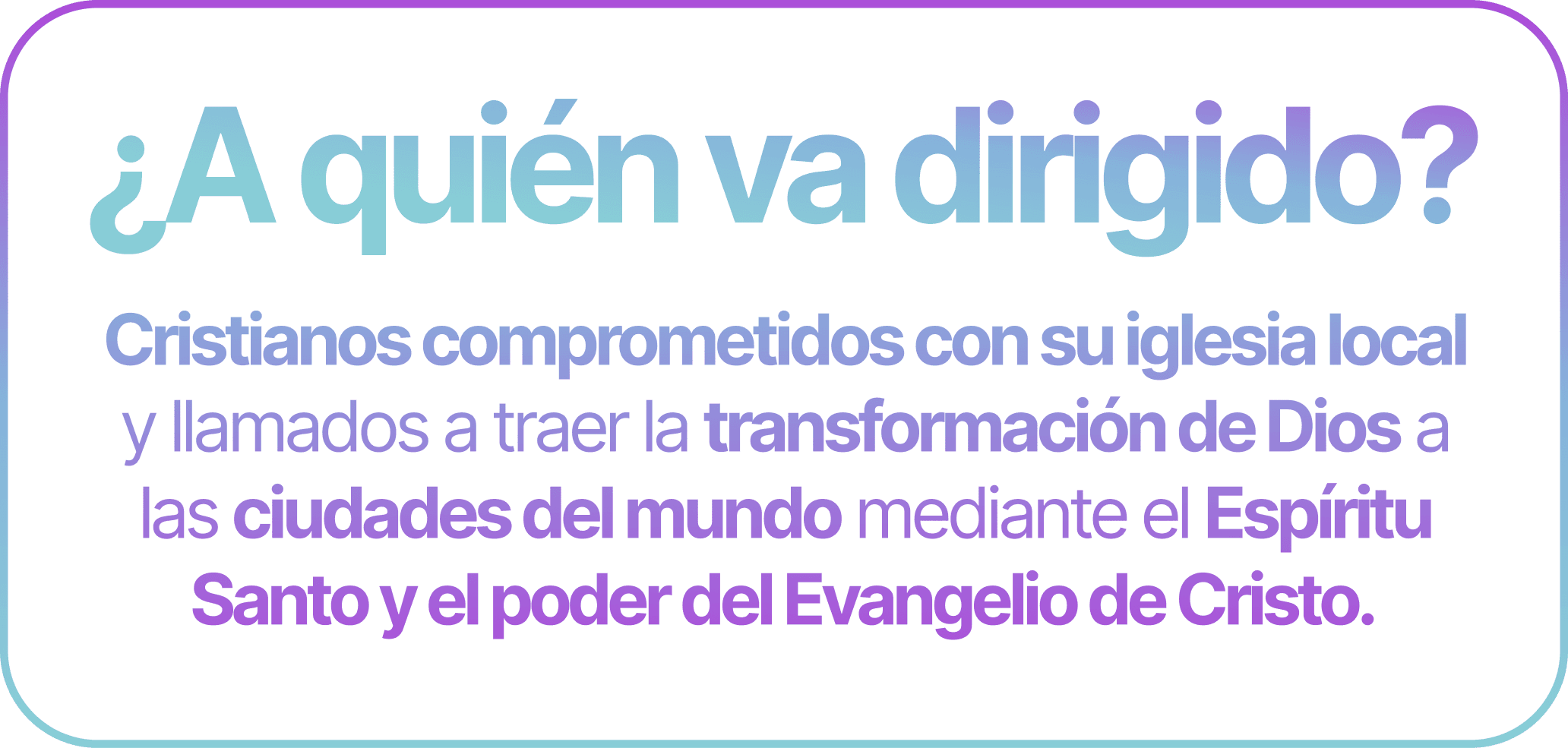 ¿A quién va dirigido?